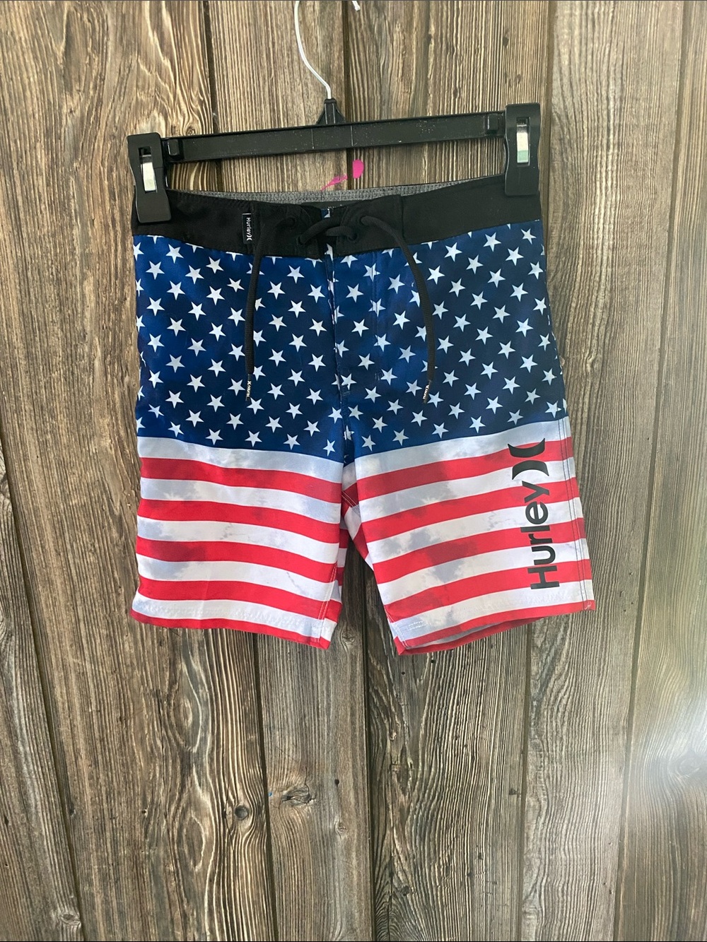 Hurley Men’s Star-Spangled Swim Board Shorts - Blue/Red/White